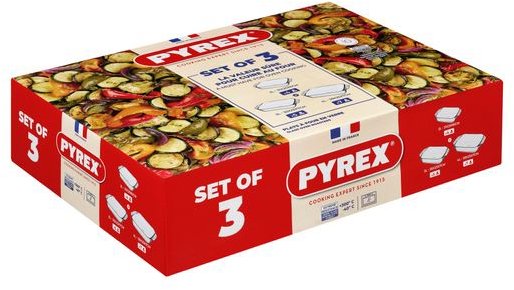 Pyrex Sada pekáčů 3 ks 2 l + 3 l + 4 l