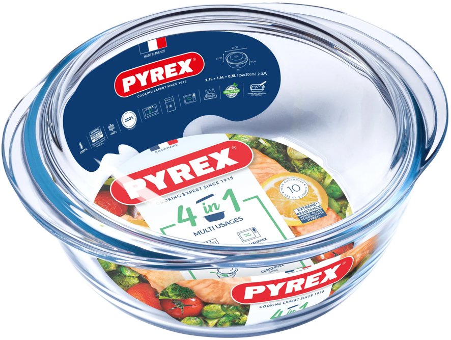 Pyrex Zapékací mísa s víkem 2,1 l skleněná