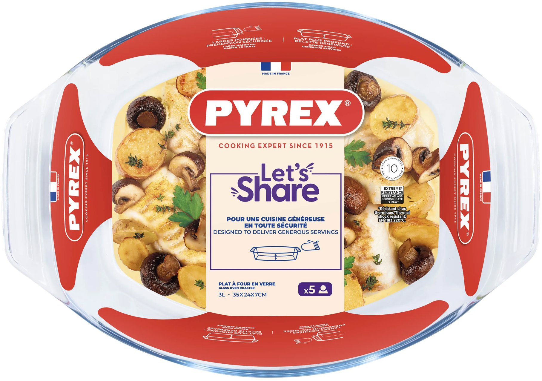 Pyrex Zapékací mísa 3 l oválná, skleněná