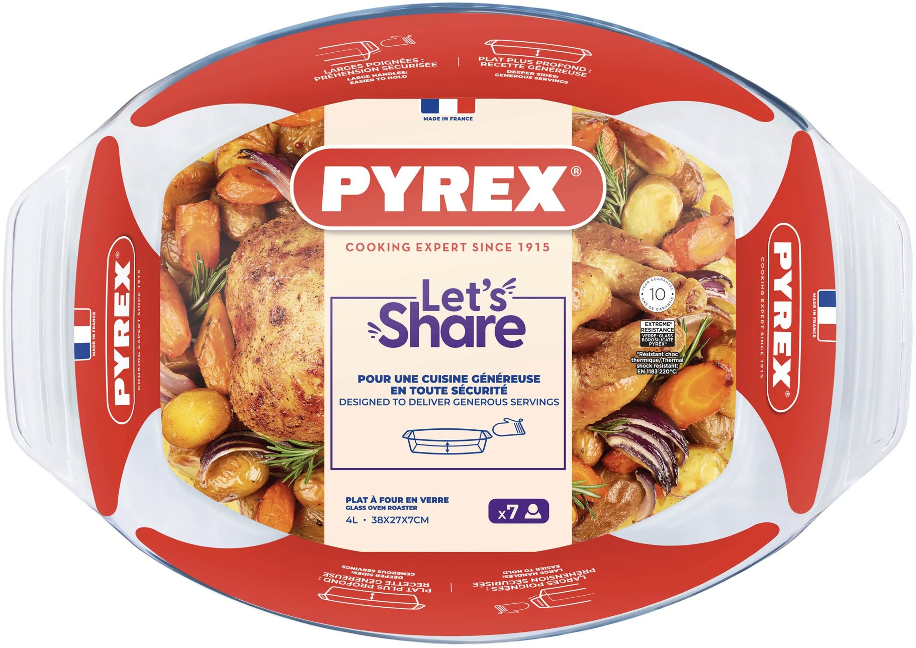 Pyrex Zapékací mísa 4 l oválná, skleněná