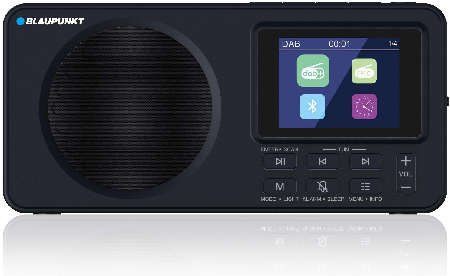 BLAUPUNKT DR6BK, 2.4" LCD, DAB+, FM, RDS, Bluetooth, černý