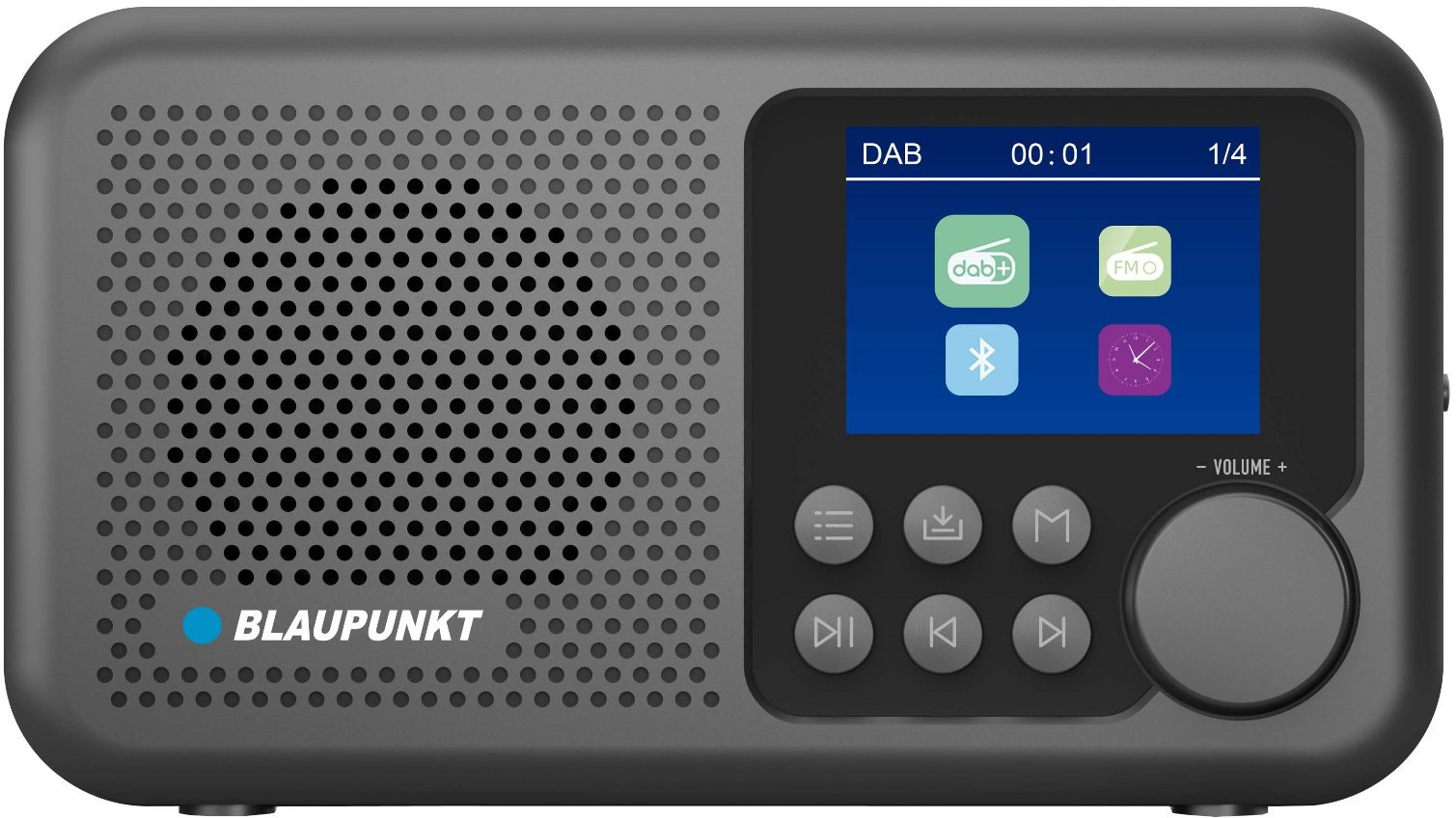 BLAUPUNKT DR8BK, 2.4" LCD, DAB+,FM, RDS, Bluetooth, černý