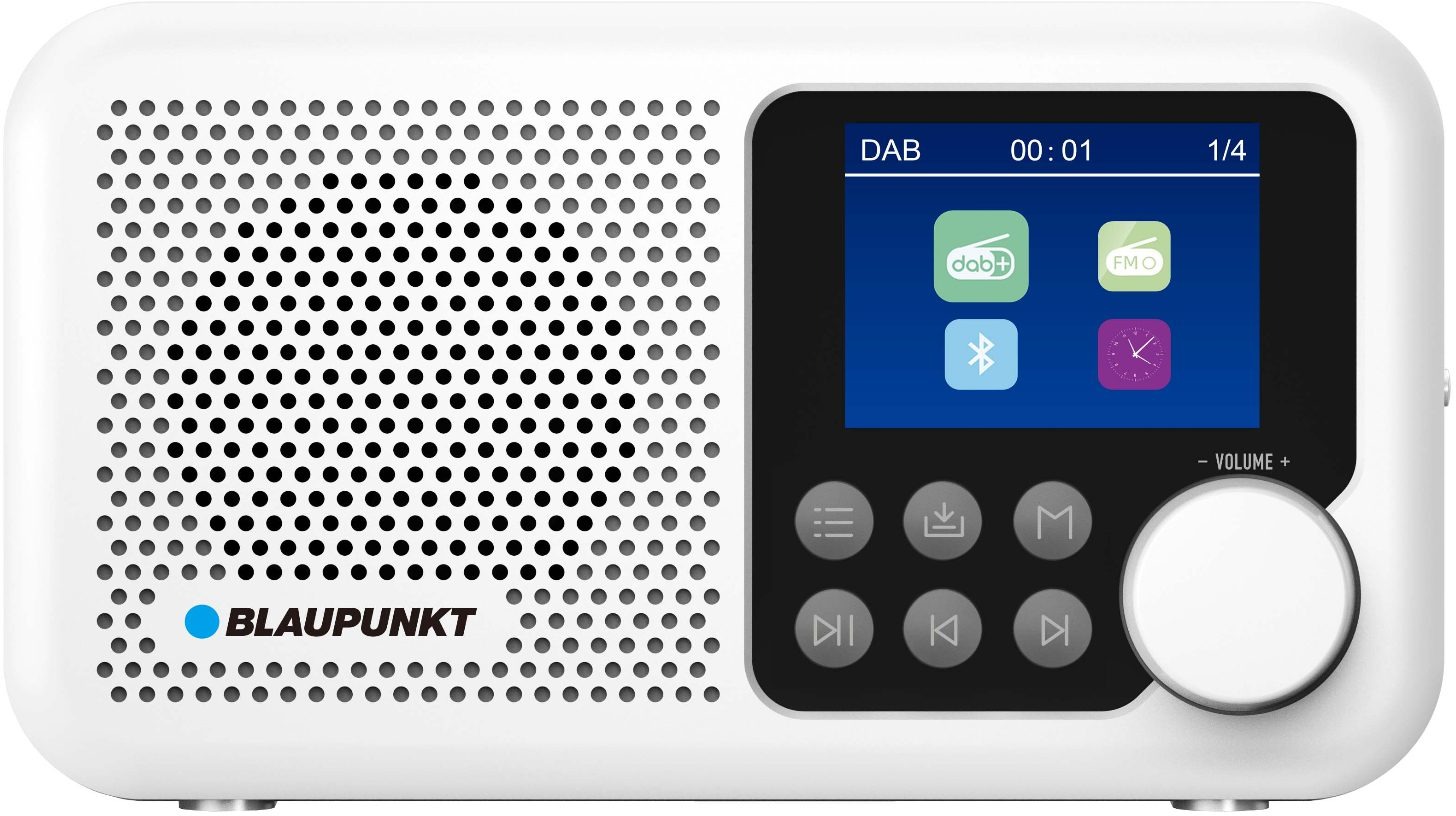 BLAUPUNKT DR8WH, 2.4" LCD, DAB+,FM, RDS, Bluetooth, bílý