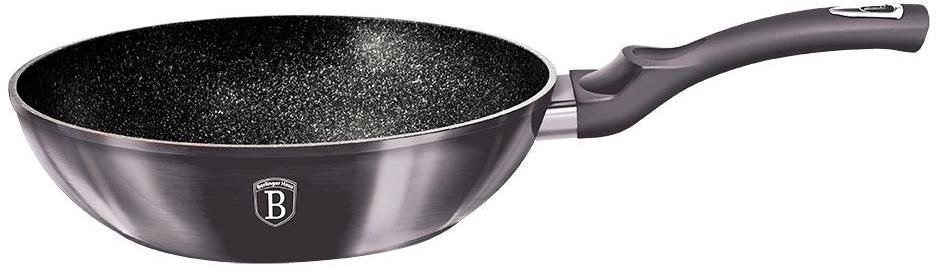 BERLINGERHAUS Pánev WOK s mramorovým povrchem 28 cm Carbon PRO Line