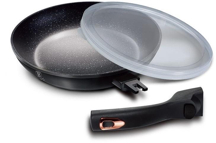 BERLINGERHAUS Pánev s odnímatelnou rukojetí + víko Black Rose Collection 24cm