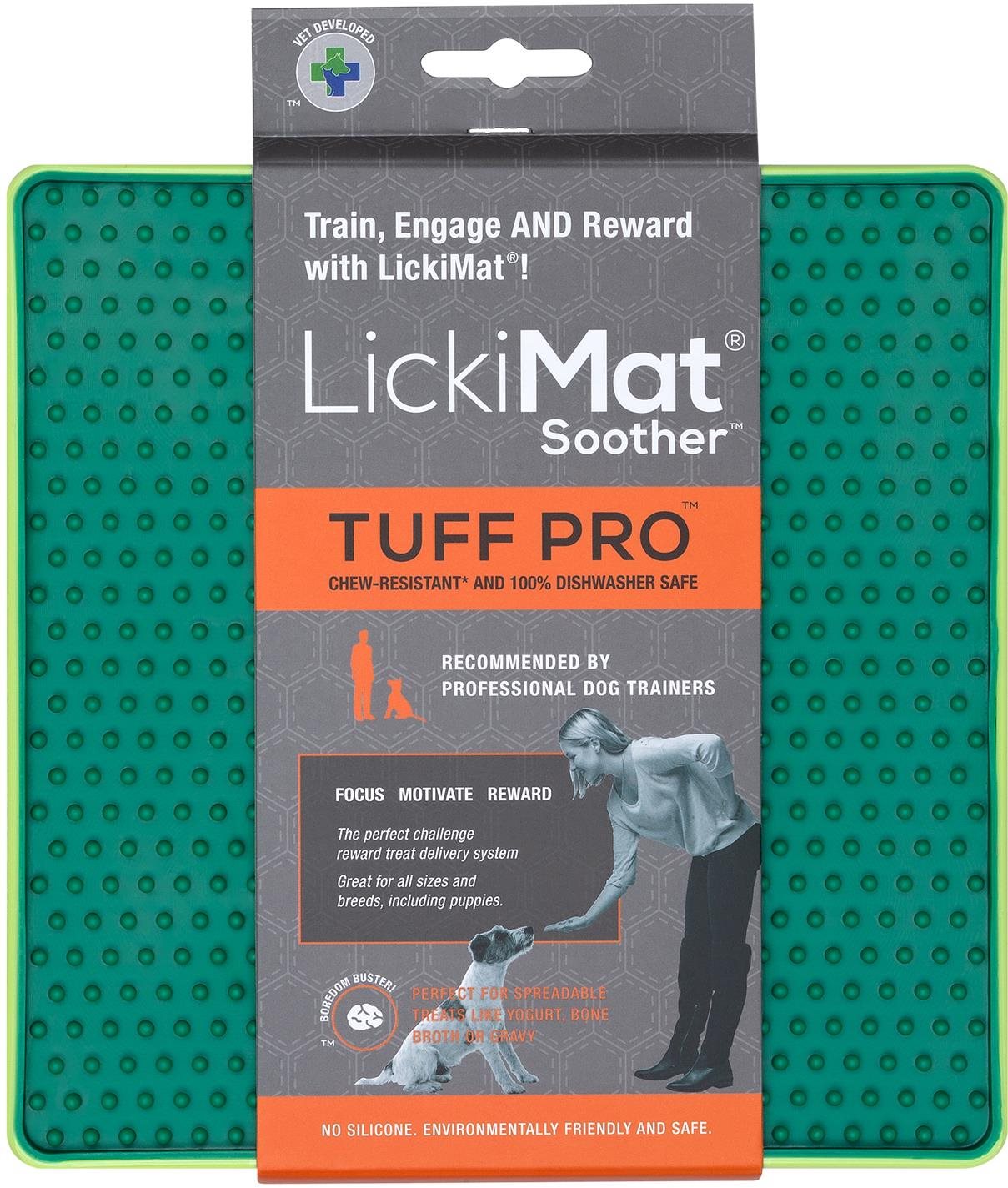 LickiMat Soother Tuff Pro lízací podložka zelená