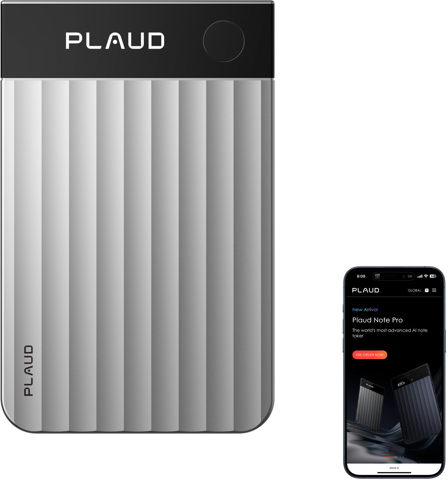 Plaud Note Pro Silver AI hlasový záznamník