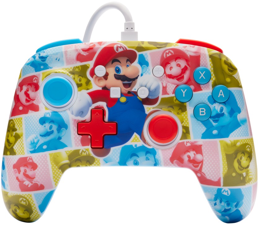 PowerA Enhanced Wired Controller for Nintendo Switch - Super Mario - Mario Hero Reel
