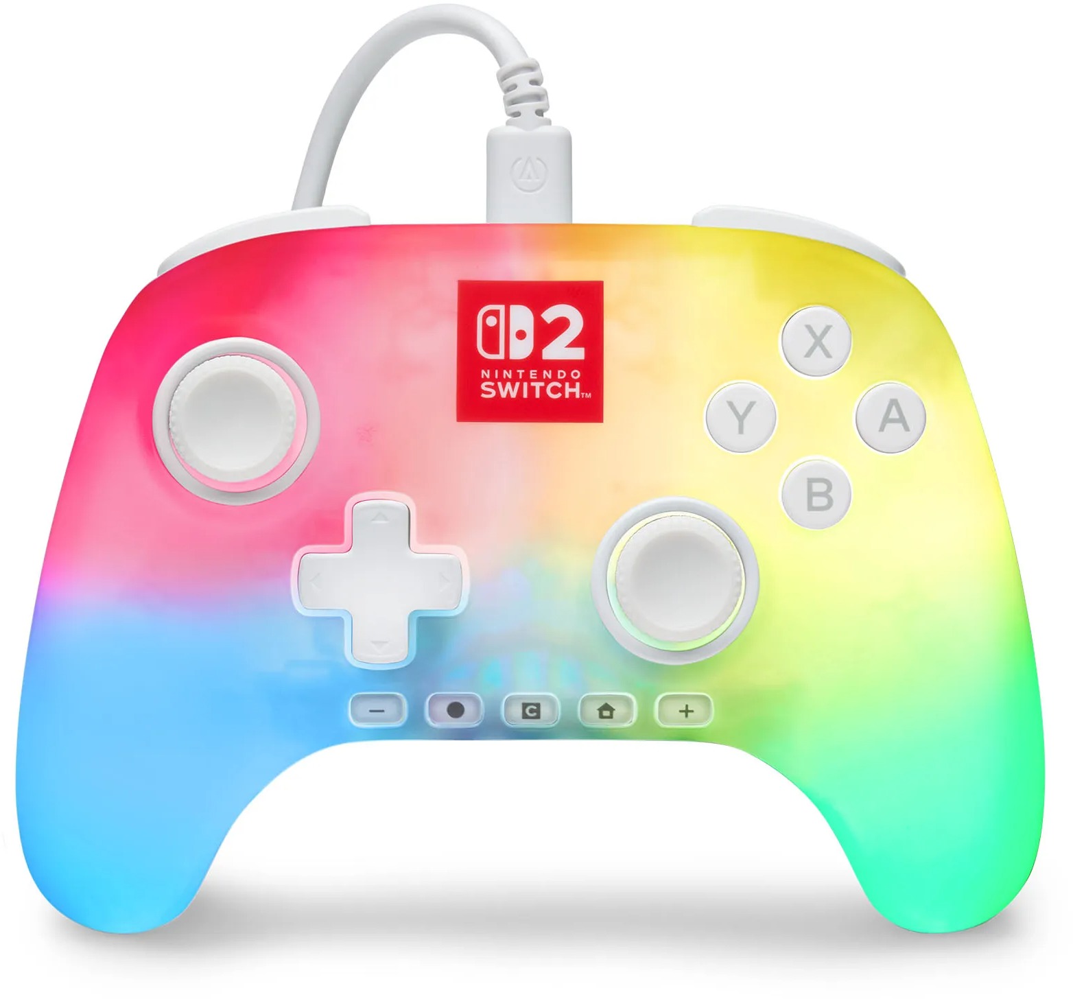 PowerA Advantage Wired Controller for Nintendo Switch 2 with Lumectra - White