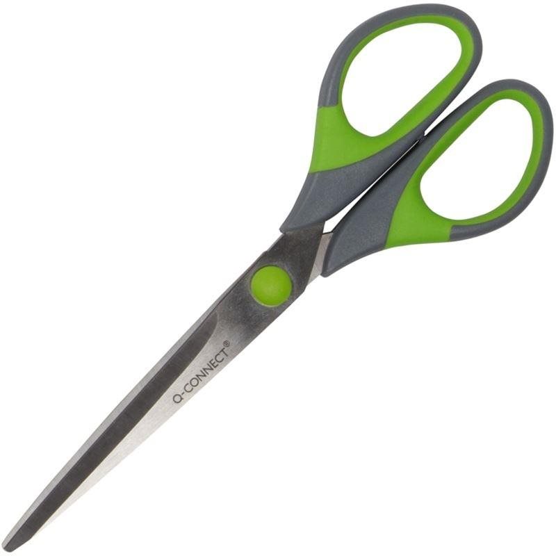 Q-CONNECT Soft Grip 17.5 cm zeleno-šedé