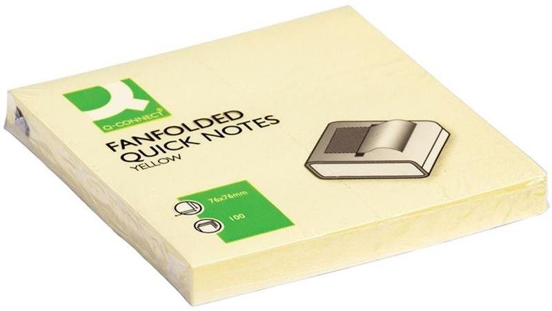 Q-CONNECT 25 x 45 mm, 50 lístků, žlutý - profesionální poznamkový blok