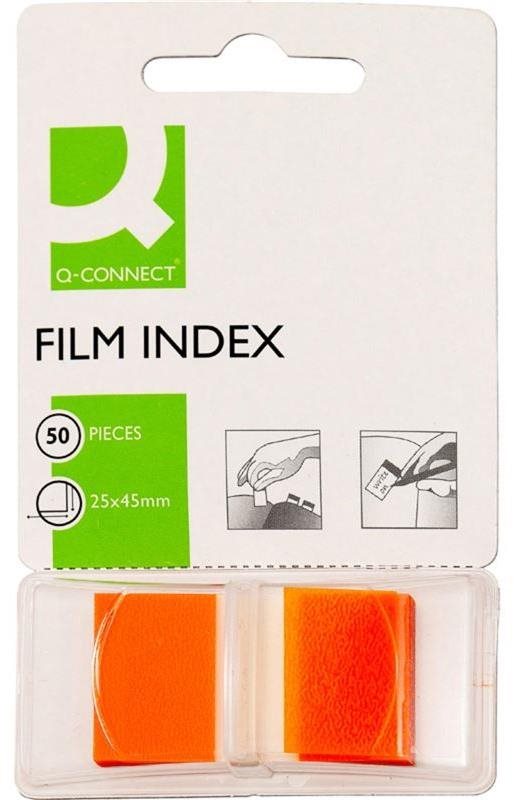 Q-CONNECT Poznámkový blok 25 x 45 mm, 50 lístků, oranžový