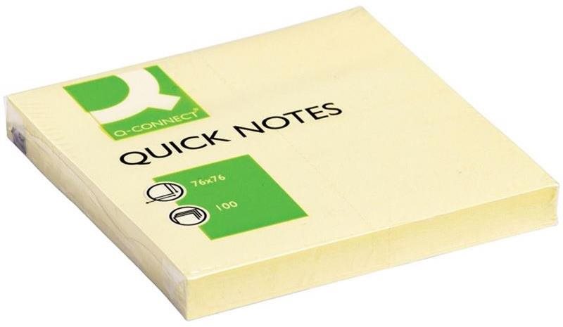 Q-CONNECT 25 x 45 mm, 50 lístků, žlutý - profesionální poznamkový blok