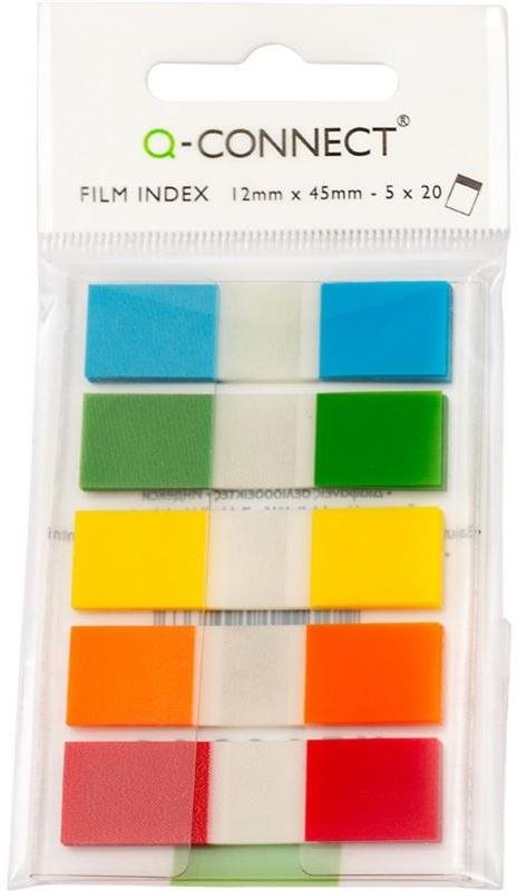 Q-CONNECT 12 x 45 mm, 5 x 20 lístků - pozápasník pro kancelářské potřeby