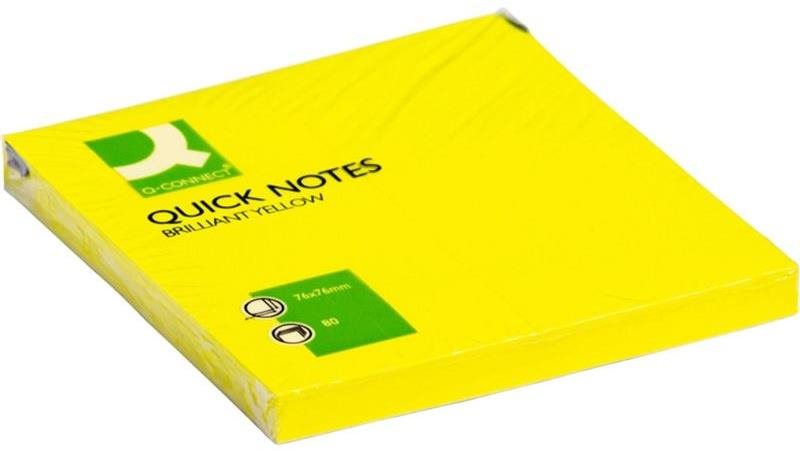 Q-CONNECT 25 x 45 mm, 50 lístků, žlutý - profesionální poznamkový blok