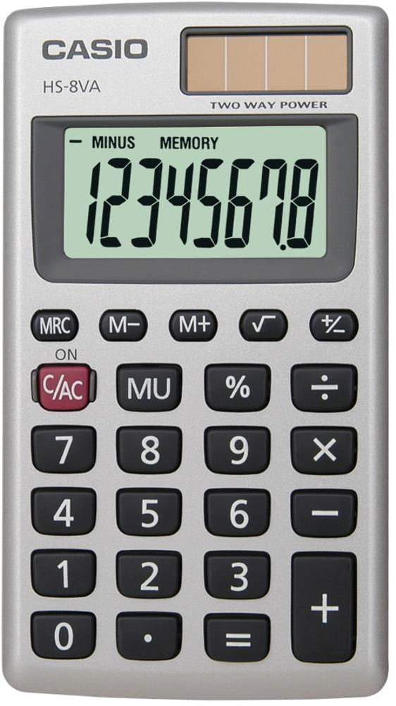 CASIO HS 8 VA - kapesní kalkulačka