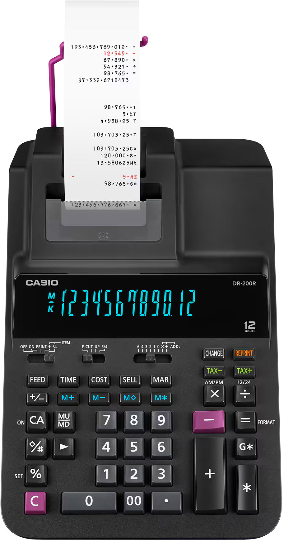 CASIO DR 200 R BK s tiskem