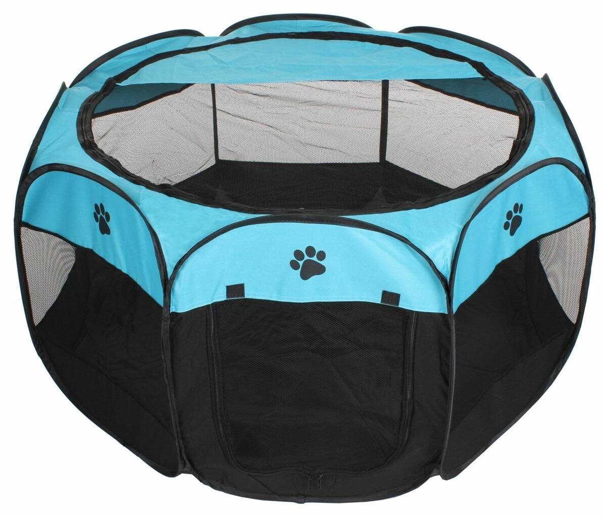 Merco, Pet Octagonal ohrádka pro psy modrá-černá