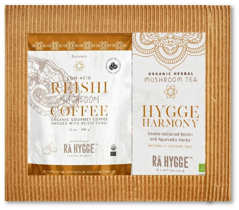 Ra Hygge BIO REISHI, zrnková, 100g + Harmony Reishi 16 ks