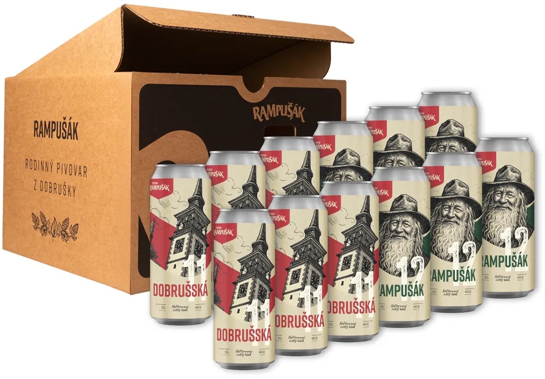Rampušák Plechbox ležáků 12 × 0,5 l