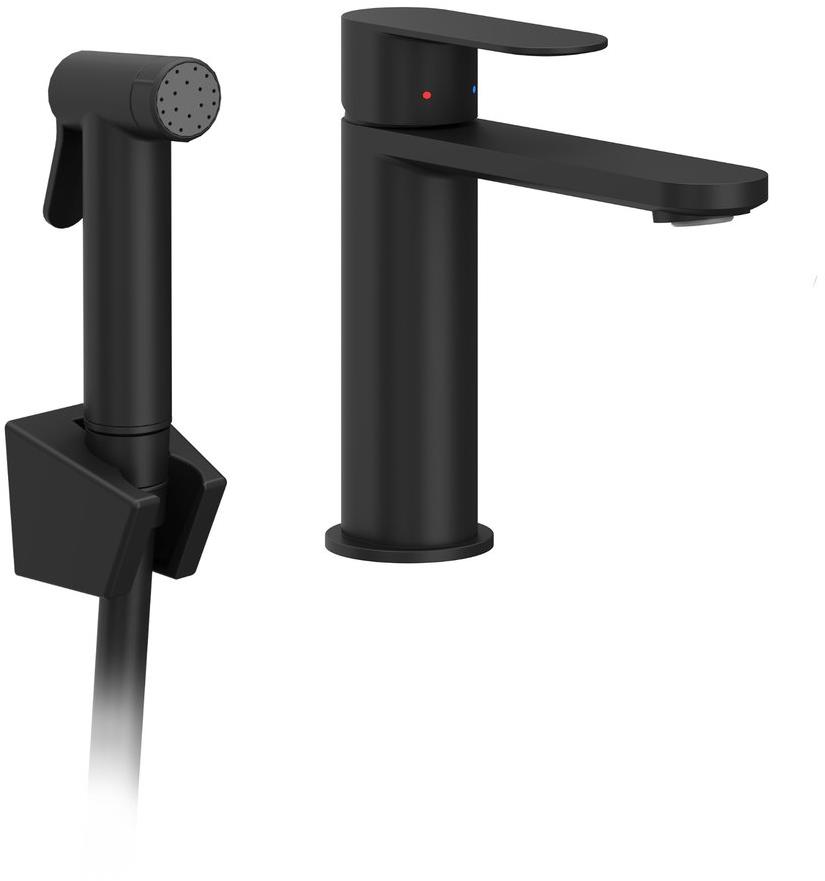 Ravak CR II 112.20BL Umyvadlová baterie 175 mm, s bidetovou sprškou, black