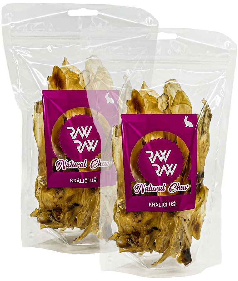 Raw Raw Natural chew králičí uši 2 × 80 g