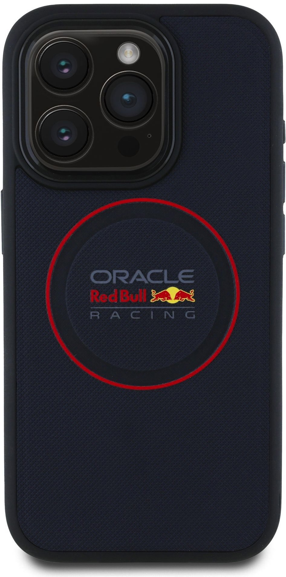 Red Bull PU Leather Red Ring MagSafe Zadní Kryt pro iPhone 15 Pro Max Navy
