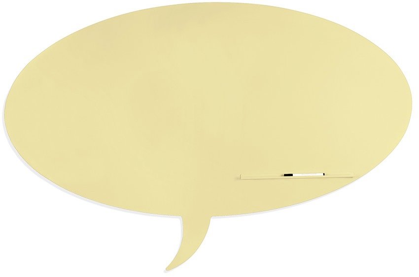 Bezrámová tabule ROCADA Skin Shape Talk 6440-1015 v odstínu slonové kosti