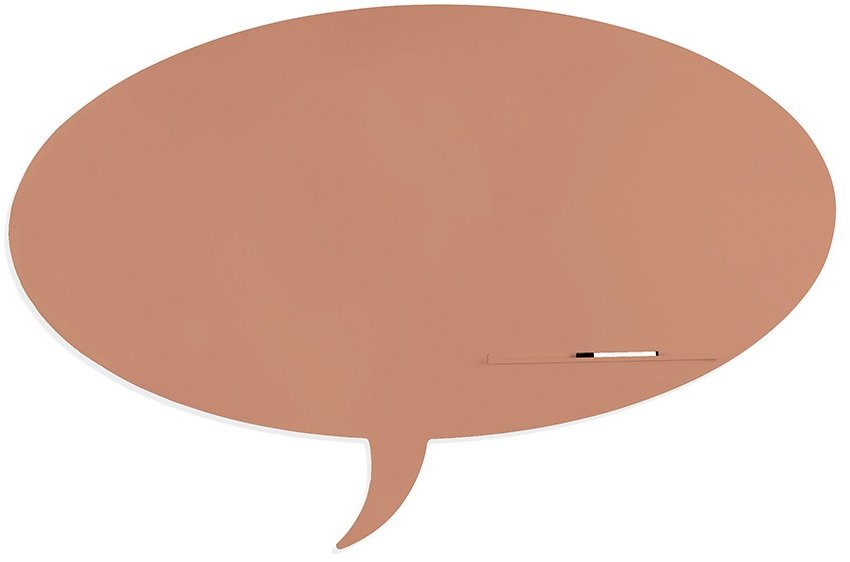 Bezrámová tabule ROCADA Skin Shape Talk 6441-3012 v červenobéžové barvě