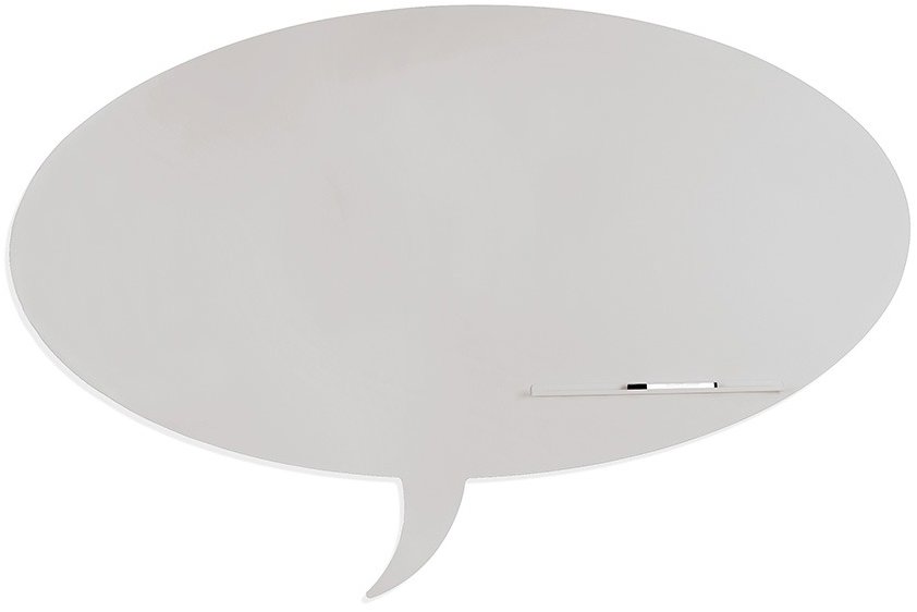 Bezrámová tabule ROCADA Skin Shape Talk 6441-7035, 150 x 100 cm, světle šedá