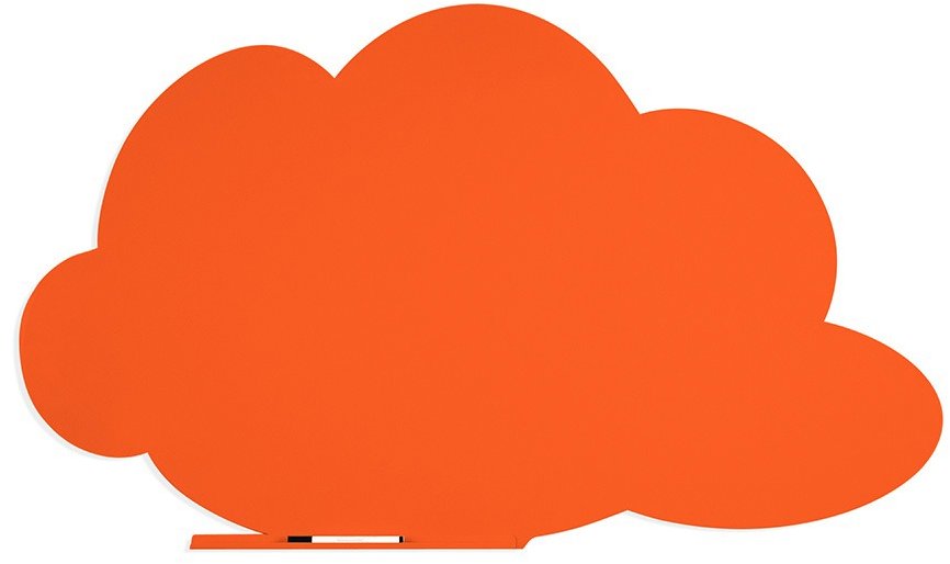 Bezrámová tabule ROCADA Skin Shape Cloud 6451-2008 v oranžové barvě