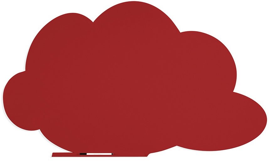 Bezrámová tabule ROCADA Skin Shape Cloud 6451-3002 v karmínové barvě