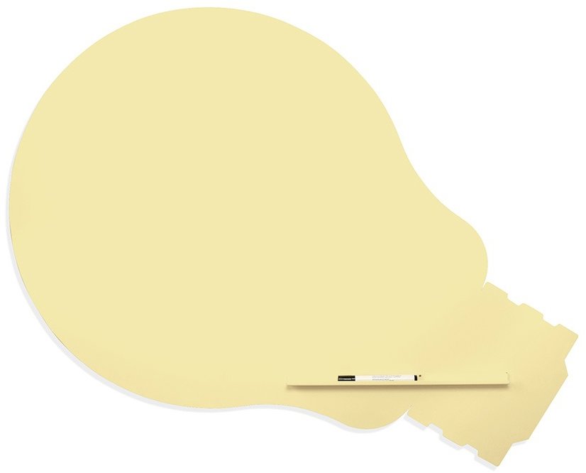 ROCADA Skin Shape Idea 6460-1015, bezrámová, tvar žárovky, 115 x 75 cm, slonová kost RAL 1015