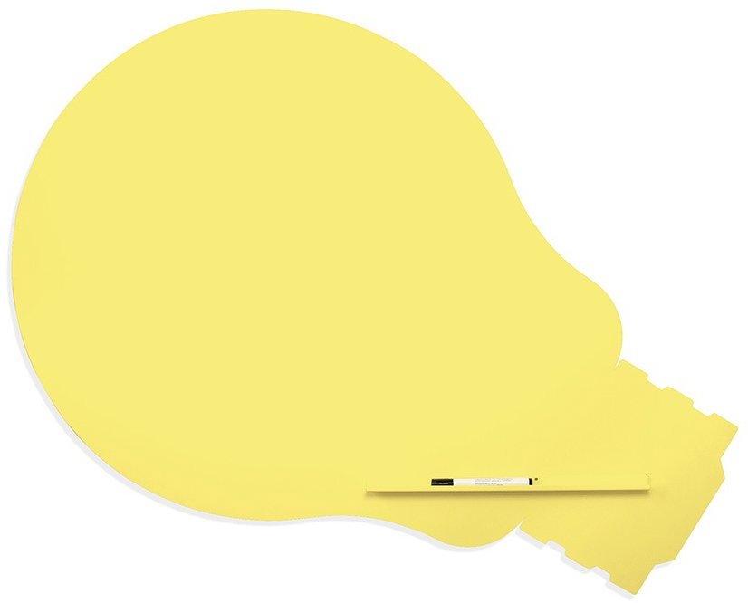 ROCADA Skin Shape Idea 6460-1016, bezrámová, tvar žárovky, 115 x 75 cm, sírová žlutá RAL 1016