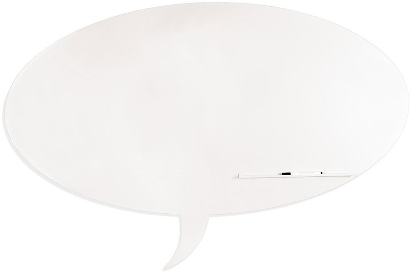Bezrámová tabule ROCADA Skin Shape Talk 6441-9010, 150 x 100 cm, bílá