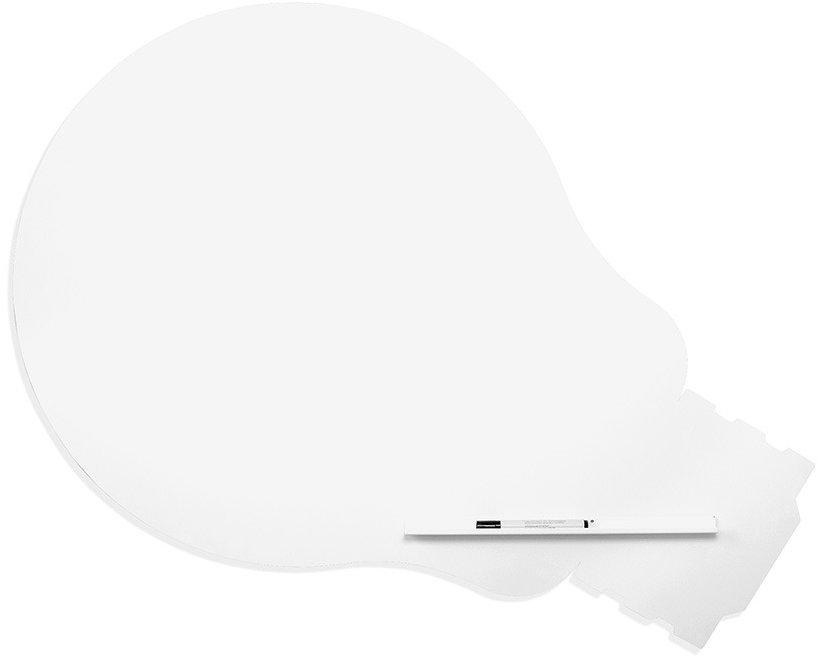 Bezrámová tabule ROCADA Skin Shape Idea 6460-9010, bílá, tvar žárovky