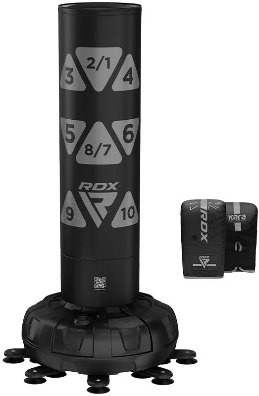RDX Volně stojící terčový box. pytel Target Punch Bag KT Ronin F6, rukavice, stříbrný 6ft