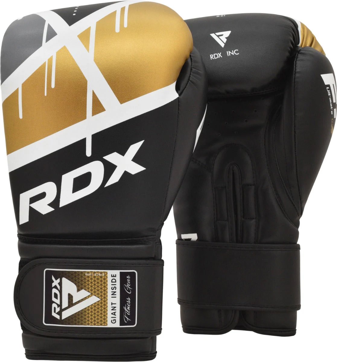 RDX Boxerské rukavice F7 Ego, černo-zlaté, 12 oz