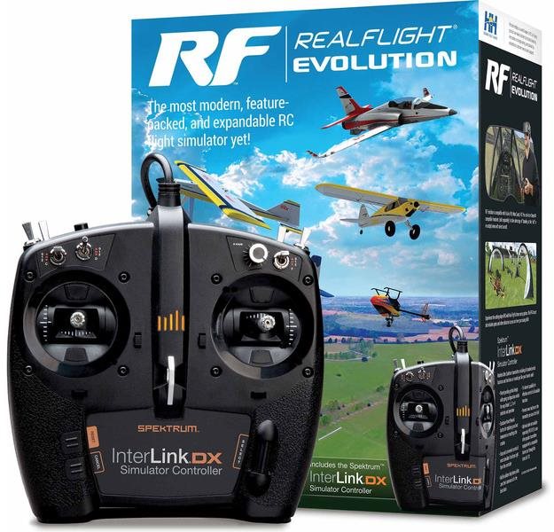RealFlight Evolution RC letecký simulátor, ovladač InterLink DX