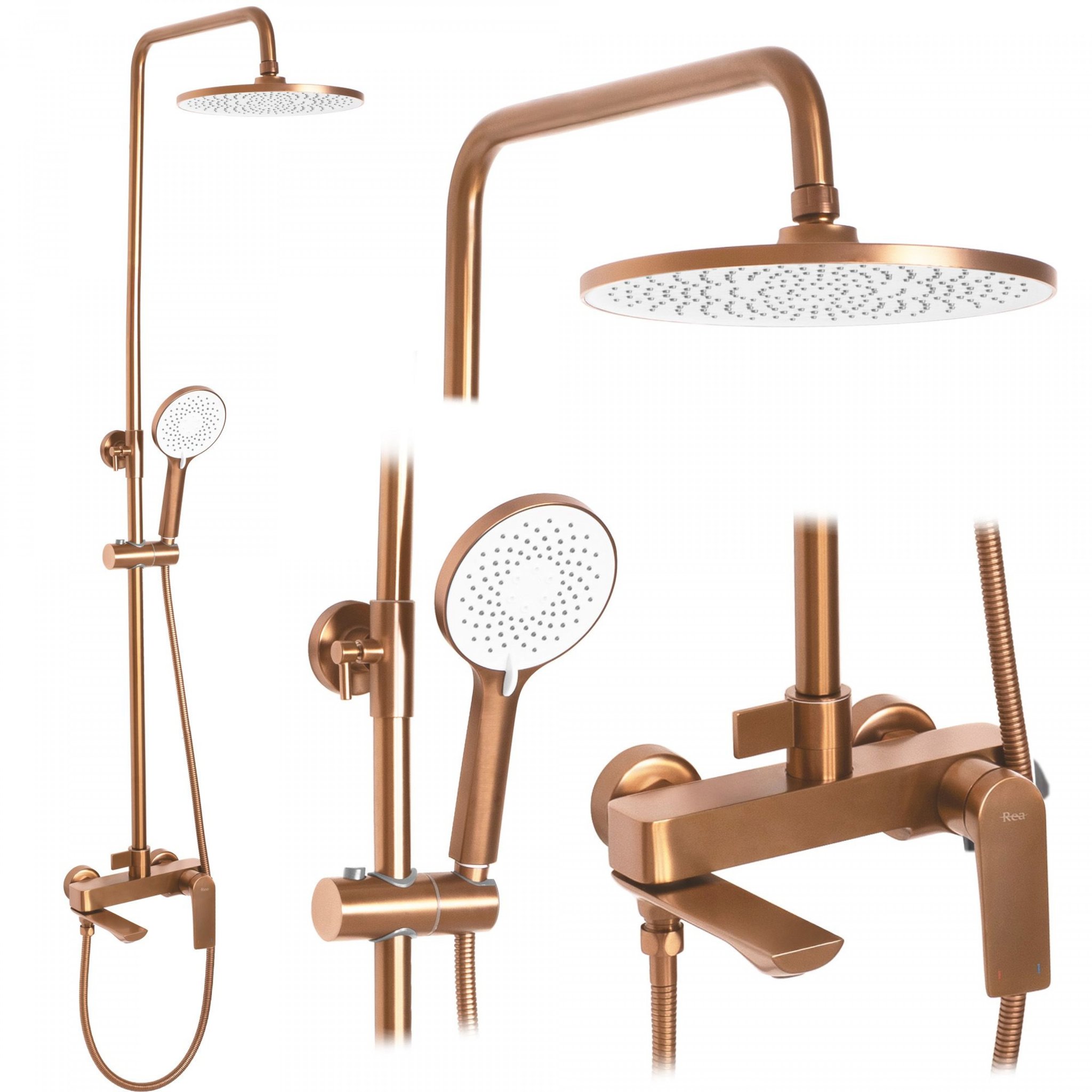 REA AVALON sprchový set, Brush Copper (REA-P2418)