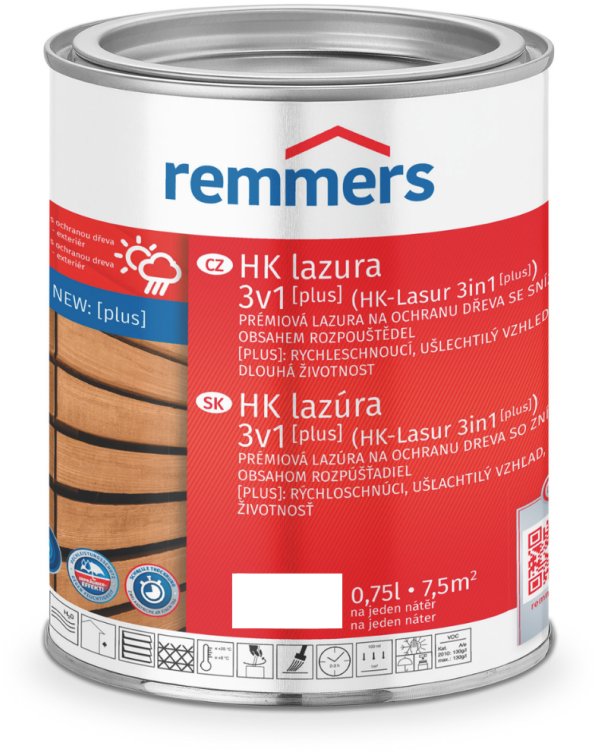 Remmers HK lazura 3v1 plus 100 ml, Eiche hell / světlý dub