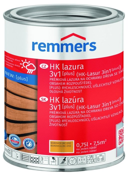 Remmers HK Lazura 3v1 [plus] 0,75 l Kiefer / Borovice