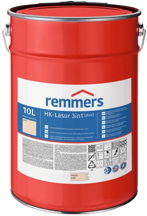 Remmers HK Lazura 3v1 [plus] 10 l Weiss / Bílá
