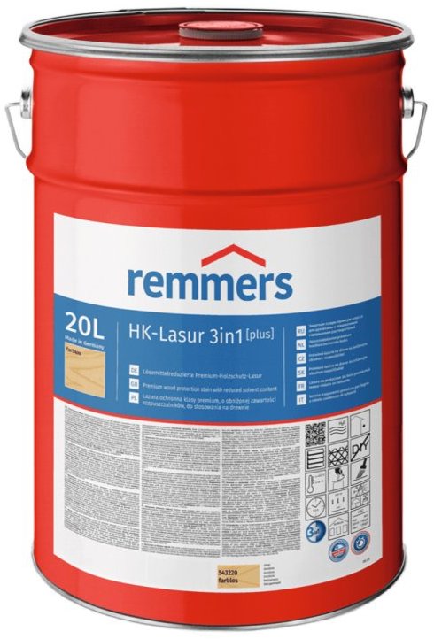 Remmers HK Lazura 3 v 1 [plus] 20 l, farblos / bezbarvý