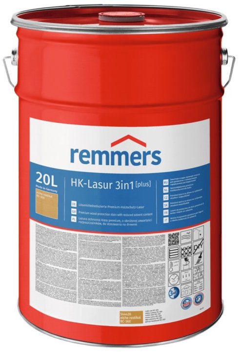 Remmers HK Lazura 3 v 1 [plus] 20 l, eiche rustikal / rustikální dub
