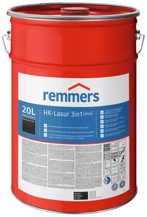 Remmers HK Lazura 3 v 1 [plus] 20 l, ebenholz / eben