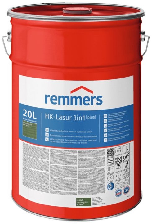 Remmers HK Lazura 3 v 1 [plus] 20 l, tannengruen / jedlová zeleň
