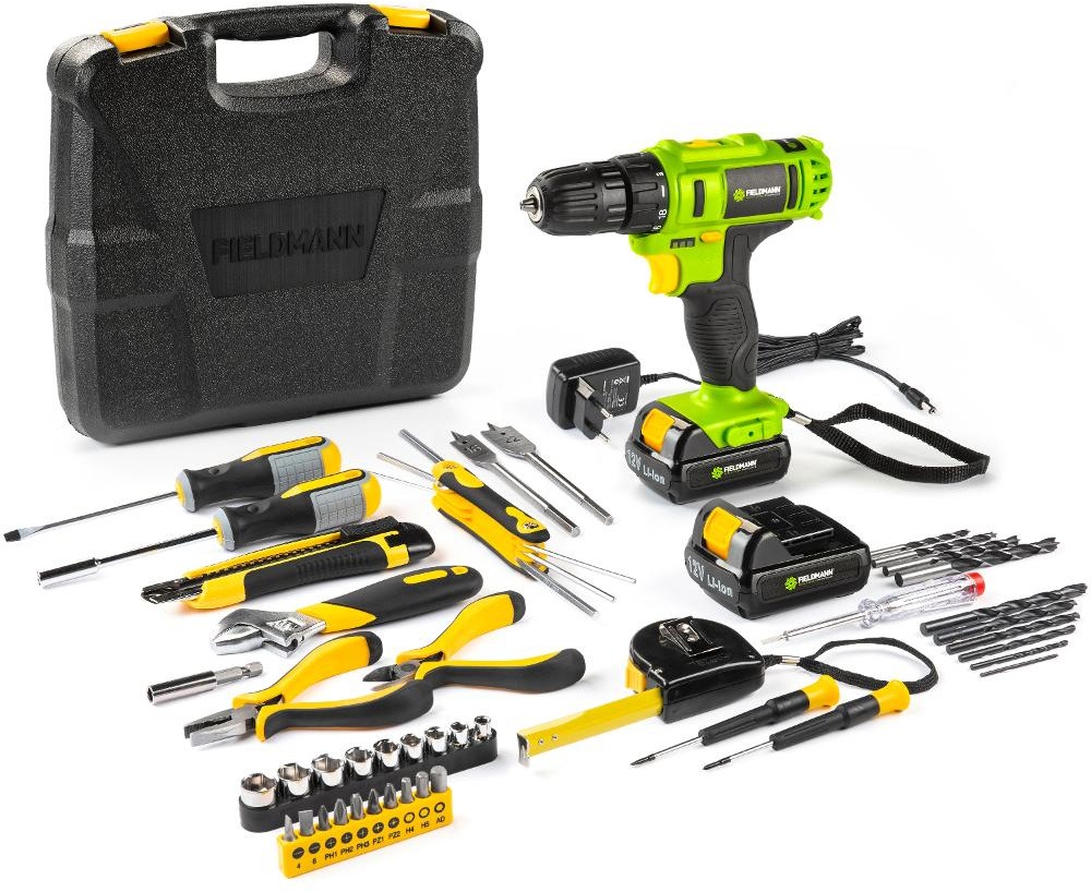 FIELDMANN Vrtačka AKU 12V s příslušenstvm FDV 10205-51AR (2x1,3 Ah)