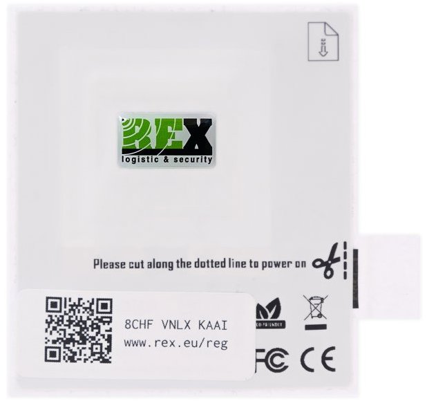 REX IoT Sticker lokalizační samolepka