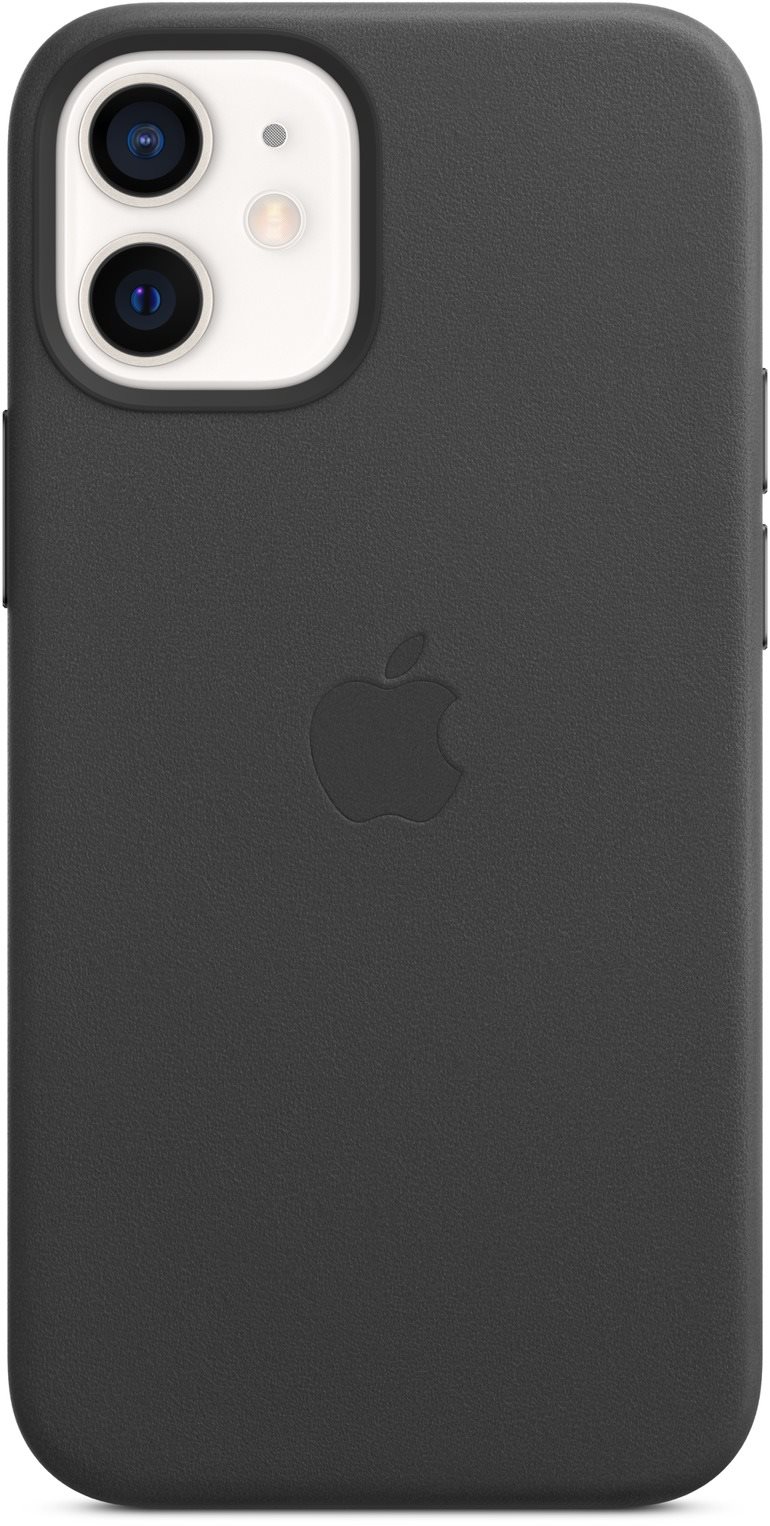 Apple iPhone 12 Mini Kožený kryt s MagSafe černý